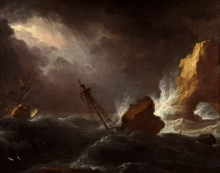 Meereslandschaft bei stürmischem Wetter